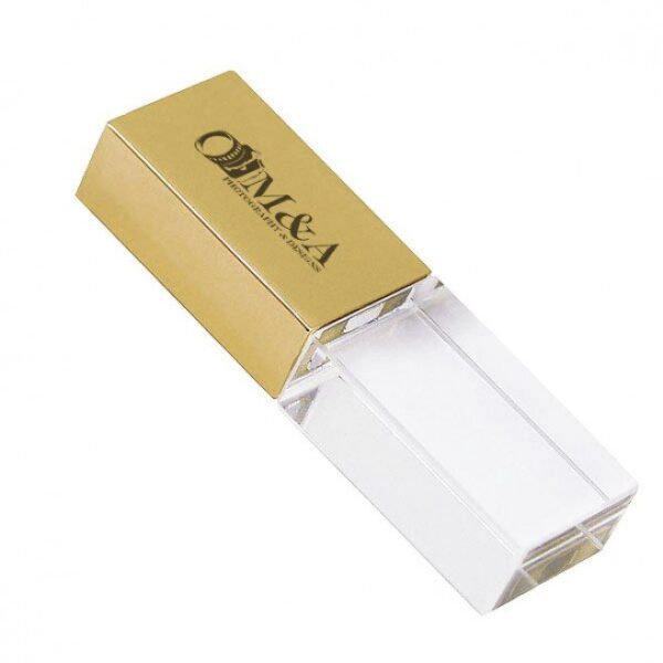 Pen Drive Vidro Dourado - Image 2